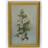 HGH, 1917, Oil on board, Roses, A still life study of roses, Signed H. G. H.