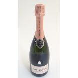 A single bottle of Bollinger rose champagne, 75cl,