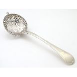 A French silver sifter spoon approx 9" long CONDITION: Please Note - we do not