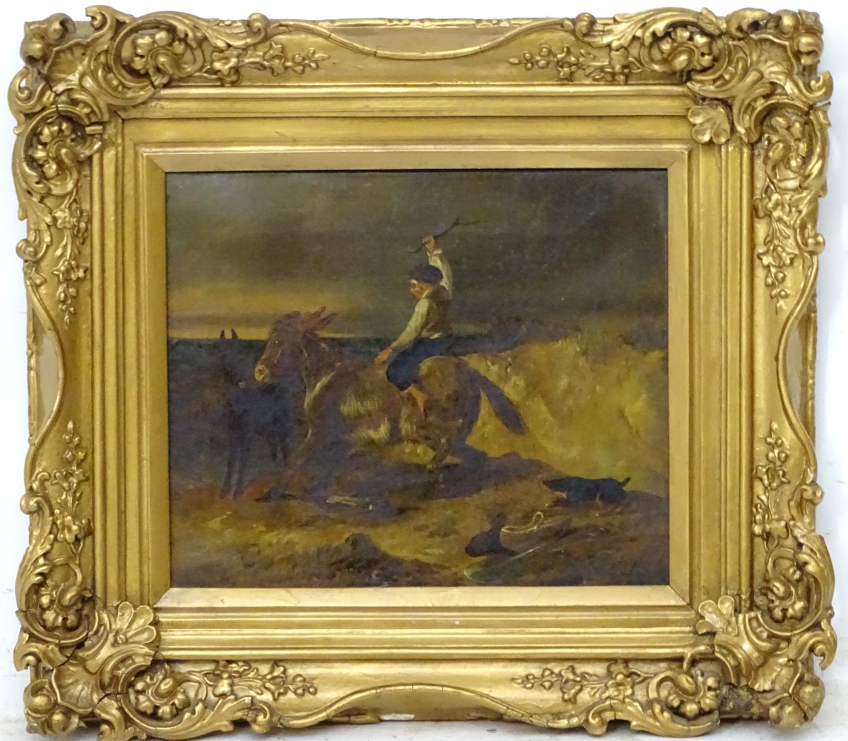 R A Bell (1815-1885) ?, Oil on canvas, The stubborn Donkey, Signed lower left. - Image 5 of 12
