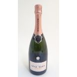 A single bottle of Bollinger rose champagne, 75cl,