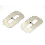 Two white metal buckles 2 3/4" wide CONDITION: Please Note - we do not make