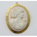 A Victorian cameo pendant / brooch,