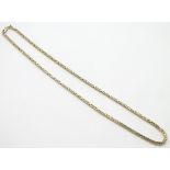 A 9ct gold necklace 18" long CONDITION: Please Note - we do not make reference to