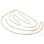 A 9ct gold longuard / watch chain CONDITION: Please Note - we do not make