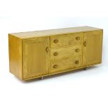 Vintage Retro : a British Ercol blonde Elm Windsor sideboard (no.