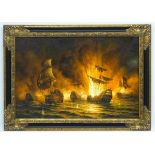 James Hardy, XX, Marine School, Oil on canvas laid on board, Broadside ,