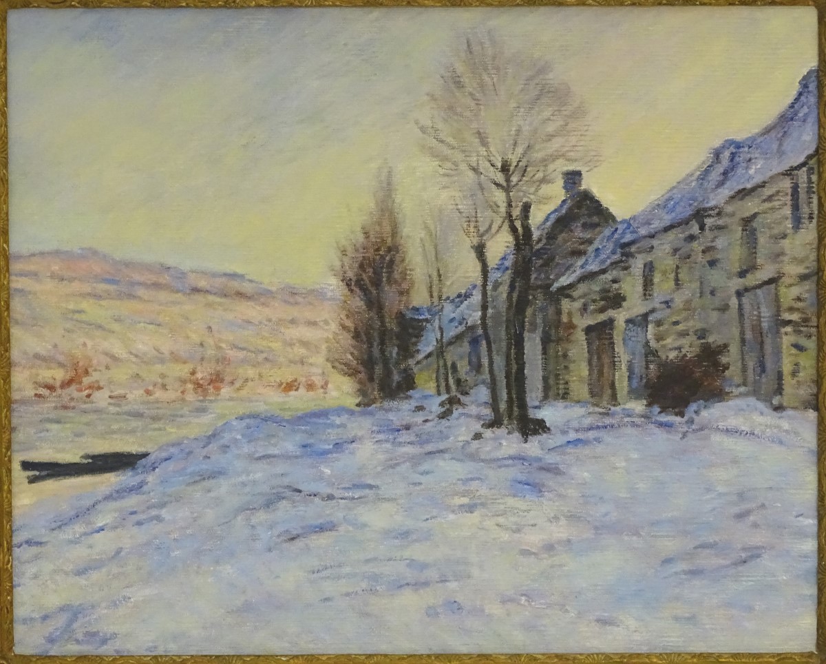 Continental School, XX, Oil on canvas laid on board, A snow swept landscape, - Image 2 of 8