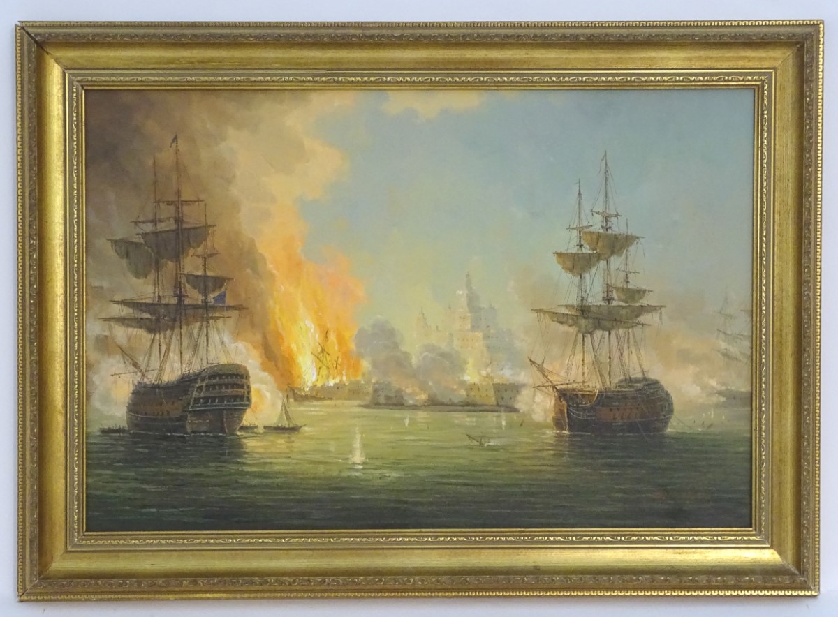 James Hardy, XX, Marine School, Oil on canvas laid on board, - Image 2 of 9