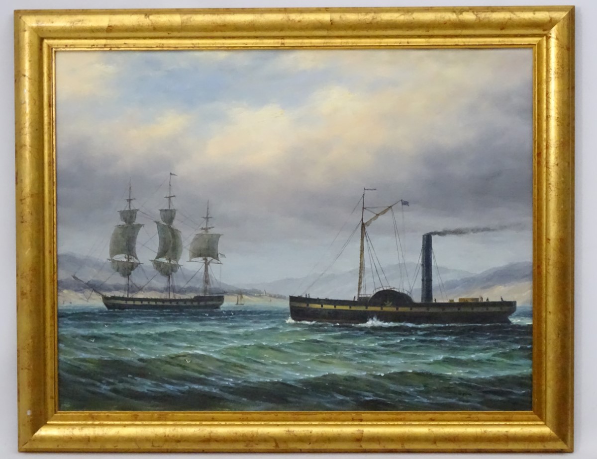 James Hardy, XX, Marine School, Oil on canvas laid on board,