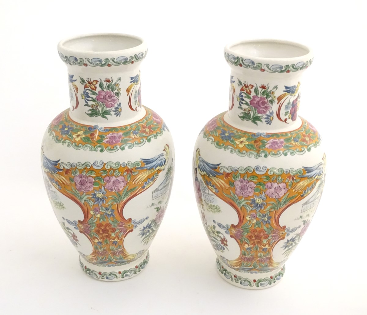 Four matching Japanese vases of various sizes, one lidded. - Image 7 of 12