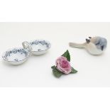 Three assorted ceramic miniature items,