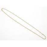A 9ct gold chain necklace approx 18" long CONDITION: Please Note - we do not make