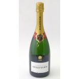 A single bottle of Bollinger champagne, 75cl,