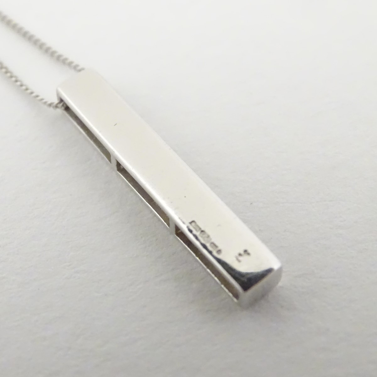 A 9ct white gold necklace and pendant, the pendant set with diamond. Approx. - Image 6 of 6