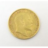 Coin: a 1902 half sovereign,