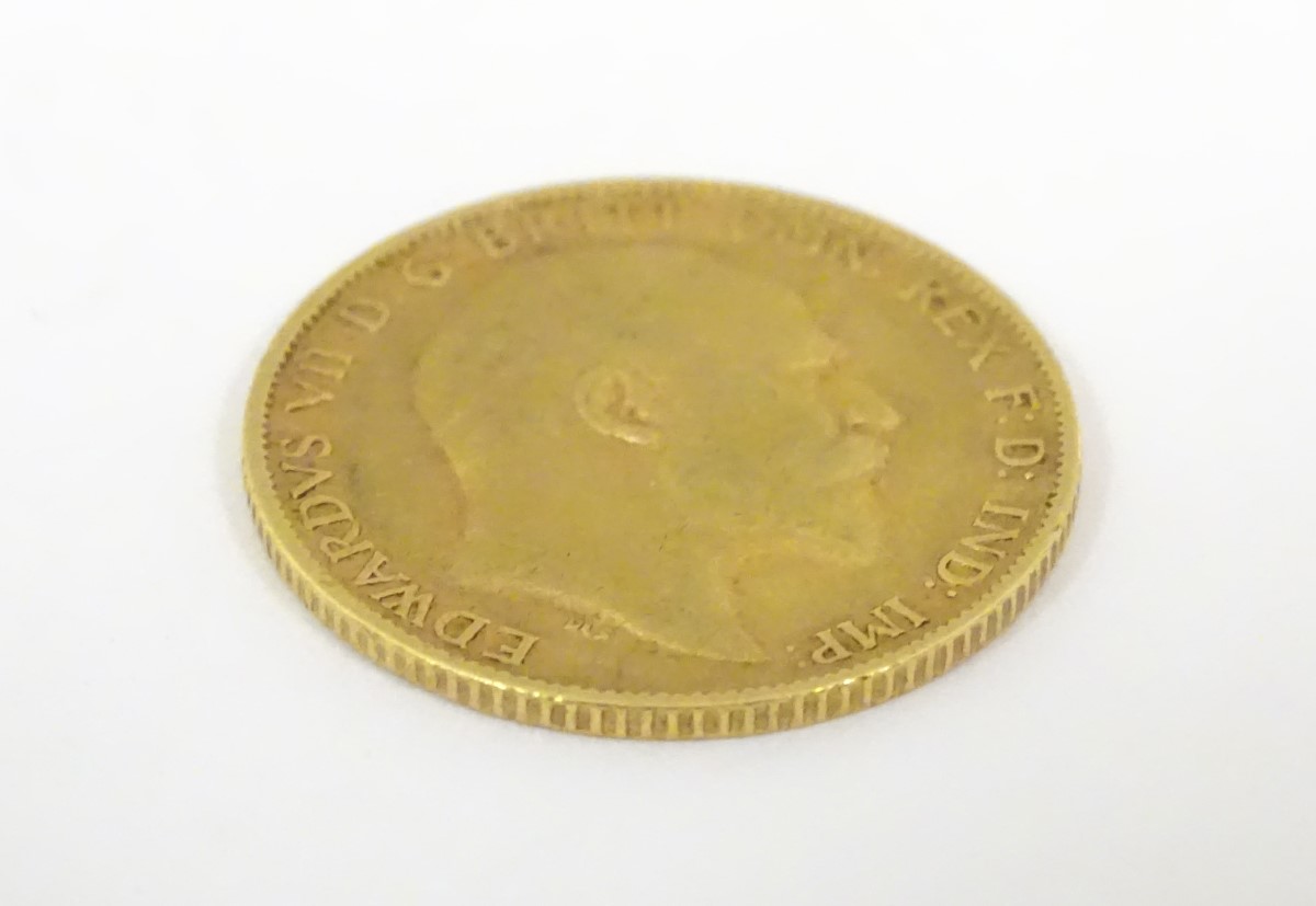 Coin: a 1902 half sovereign, - Image 2 of 4