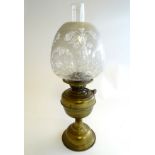 An early 20thC oil lamp,