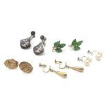 Assorted earrings including some 9ct gold examples CONDITION: Please Note - we do