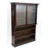 A mid / late 19thC rosewood bookcase,