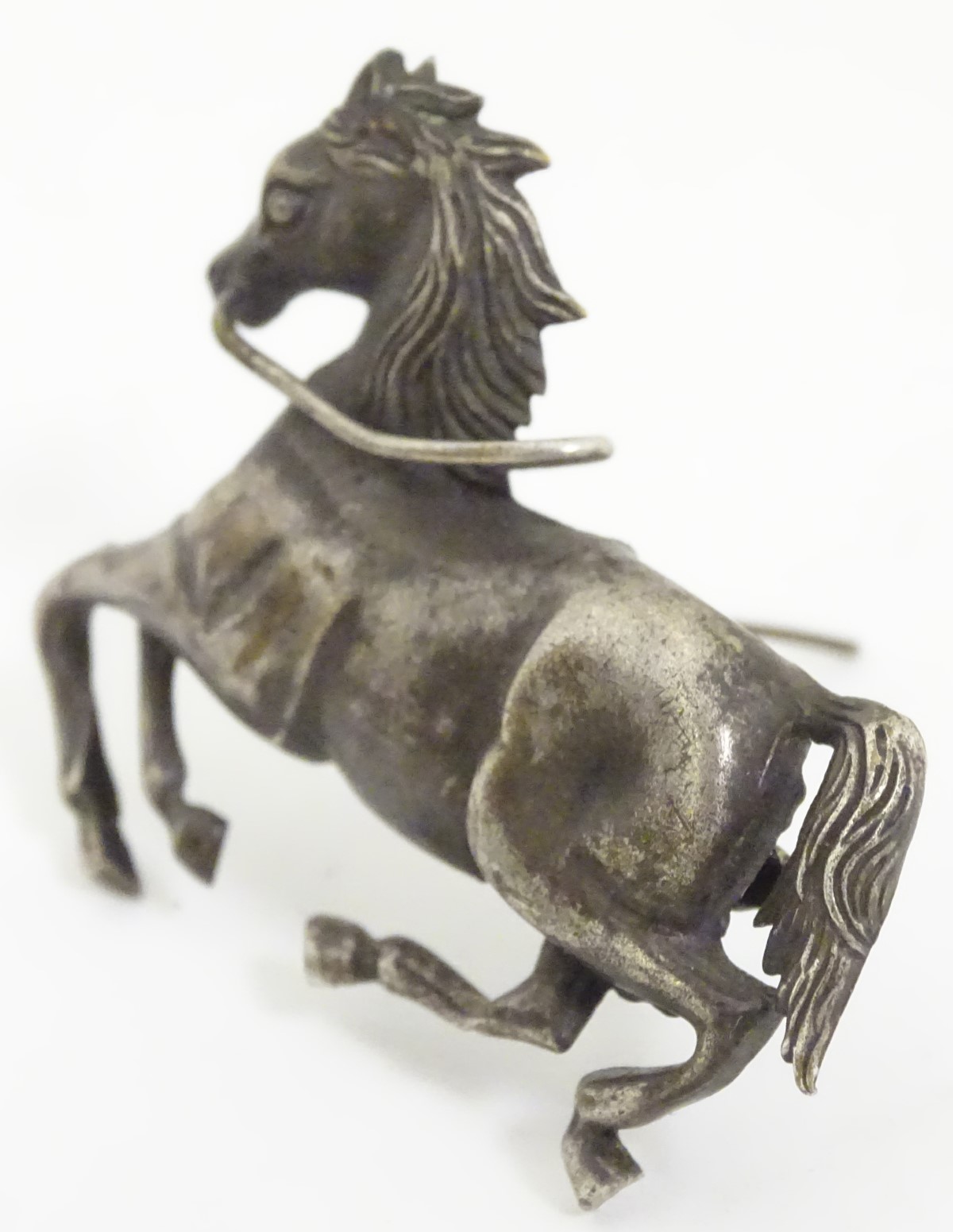 Equine Interest : A white metal brooch formed as a galloping horse. - Image 6 of 10