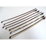 Musical Instruments: an assortment of early-to-mid 20thC violin bows,