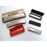 Musical Instruments: a collection of vintage Hohner Harmonicas,