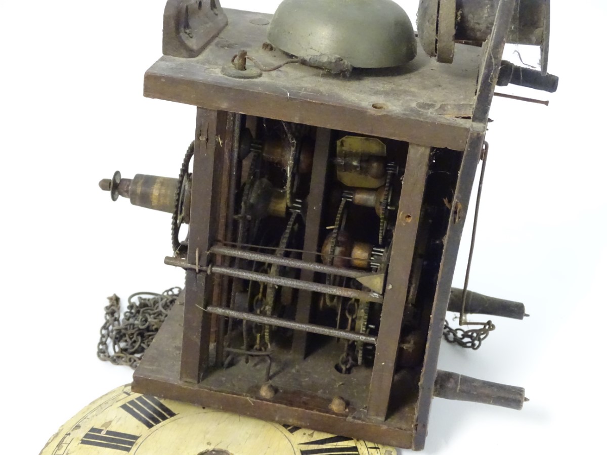 Postman's Alarm Clock: a walnut Octagonal surround, - Image 2 of 4