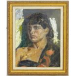 P Naviasky, XIX-XX, Oil on artists board, Image to each side, Bust portrait of a woman,