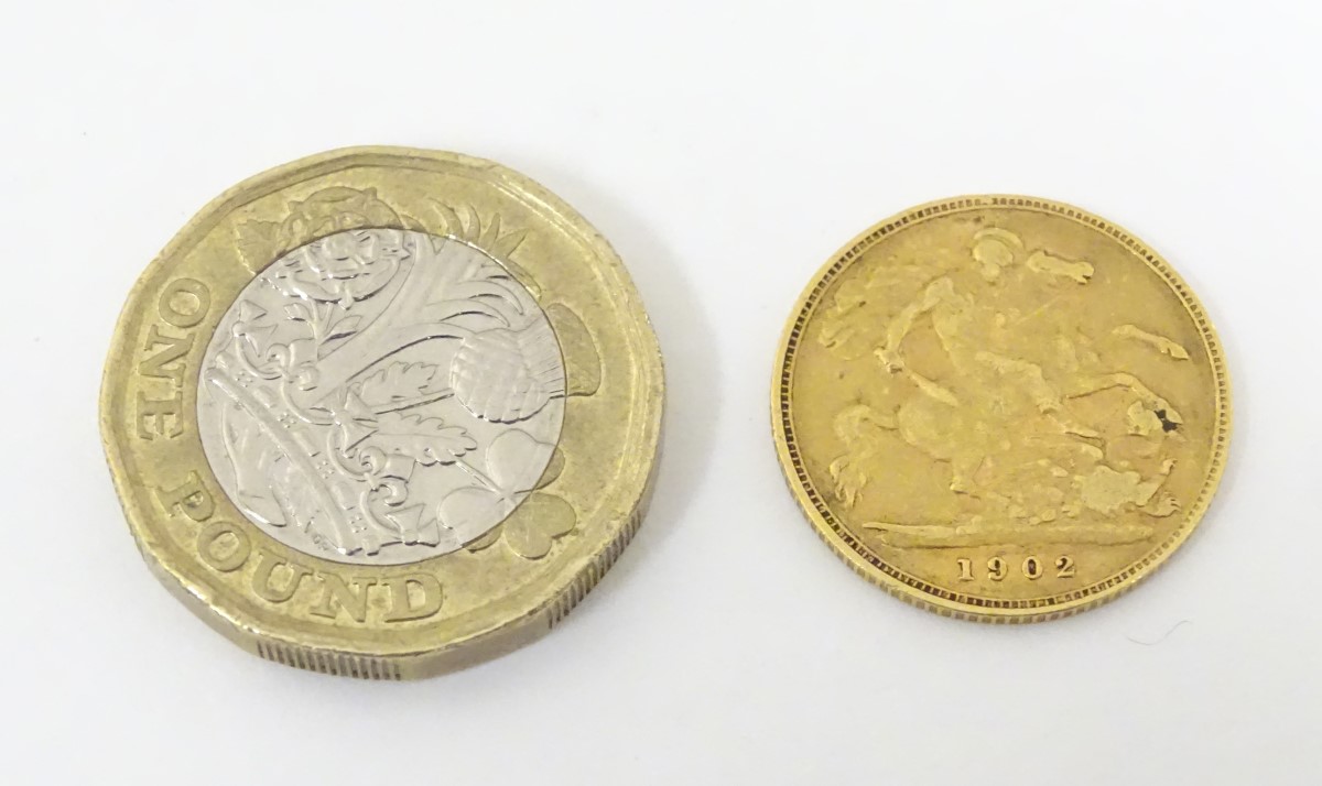 Coin: a 1902 half sovereign, - Image 3 of 4