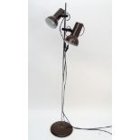 Vintage Retro : A Danish (Scandi) Standard lamp / pointable pair of lights on an adjustable central