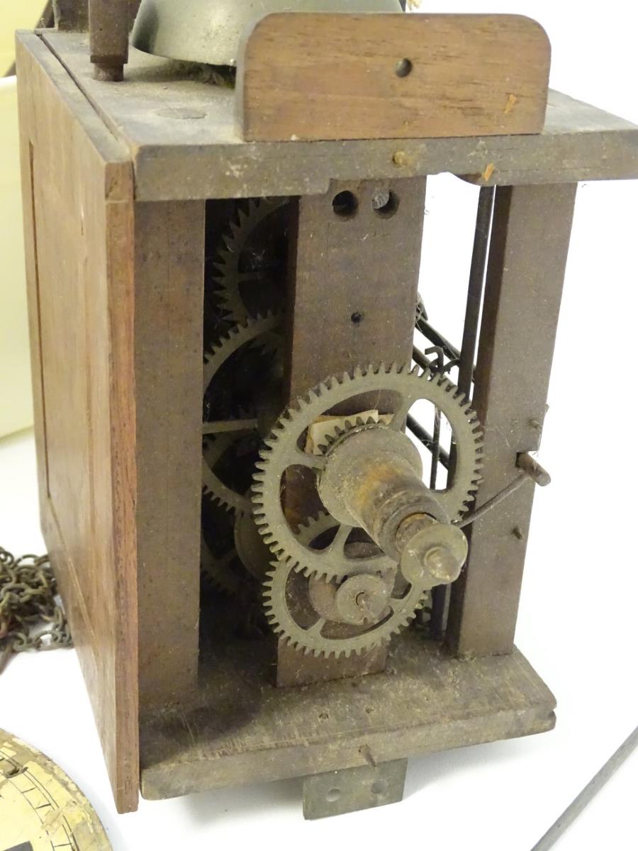 Postman's Alarm Clock: a walnut Octagonal surround, - Image 3 of 4