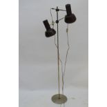 Vintage Retro: a mid-20thC Danish (Scandi) dual standard lamp,