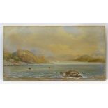 William Clarke Eddington (a time 1860-1885), Watercolour, Highland coastal seascape,