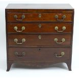 An early 19thC mahogany chest of drawers,