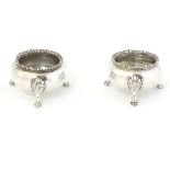 A pair of silver salts hallmarked Chester 1923 maker Jay, Richard Attenborough Co Ltd.