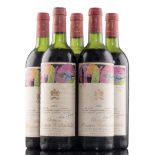 Château Mouton Rothschild 1975 Lebaron Philippe propriétaire 5 bouteilles 75cl - - [...]