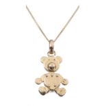 Pomellato, pendentif nounours en or .750 avec chaîne en or .750 H. 2x1.6x0.1 [...]