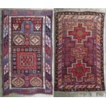 Tapis Kilim à motif principal d'une composition géométrique dans les tons rouge, [...]