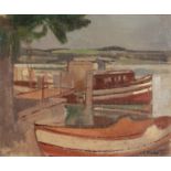 Eugen Maurer (1885-1961), "Les Barques" Huile sur panneau, sbd et datée 1930 31x37.5 [...]