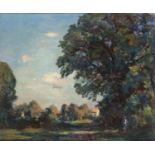 Emile Bressler (1886-1966), "Paysage avec arbre" Huile sur toile sbg. 53x65 cm. - - [...]