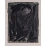 Ahmet Hakki Anli (1906-1990), "Abstraction en noir" Lithographie rehaussée à [...]