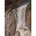 Frédéric Rouge (1867-1950), "La cascade" Huile sur toile, sbg F. Rouge et daté [...]