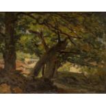 Adolphe Félix Cals (1810-1880) attr. "Sous-bois". Huile sur toile mon AC en [...]