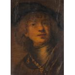 Rembrandt Harmenszoon van Rijn (1606-1669) belle copie ancienne,"Tronie of a Young [...]