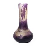 Georges Raspiller (1862-1952), vase en verre multicouche, à décor d’un paysage [...]