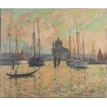 John Anthony Park (1880-1962), "La Giudecca, Venezia" Huile sur toile, sbd 51x61 cm [...]