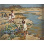 Dorothea Sharp (1874-1955), "Waders" Huile sur panneau, sbg. 39x47 cm Cette [...]