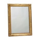 Miroir à cadre en stuc doré rectangulaire d'époque Nap. III 75.3x57 cm - - [...]