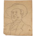 Ferdinand Hodler (1853-1918), "Portrait de Cuno Amiet" Crayon sur papier calque sbg [...]